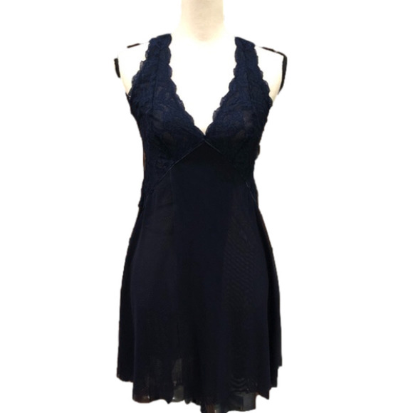 Anthropologie Other - Anthropologie Clo Intimo Navy Fortuna Racerback Chemise M